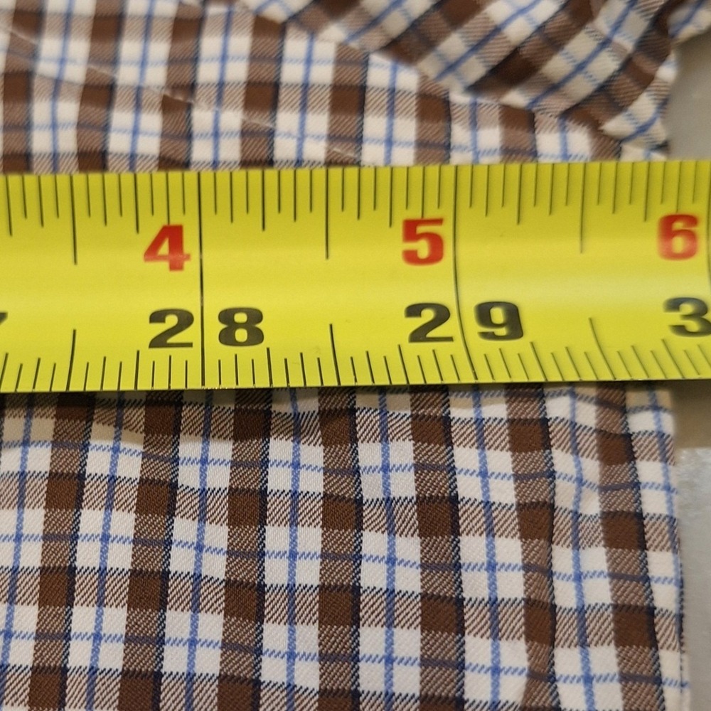 Ralph Lauren Button‎ Down Mens 2XB Brown Gingham Performance Long Sleeve Shirt - Picture 5 of 7